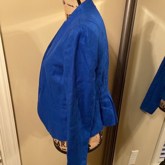 LOFT Linen Blue Blazer - Picture 3 of 5